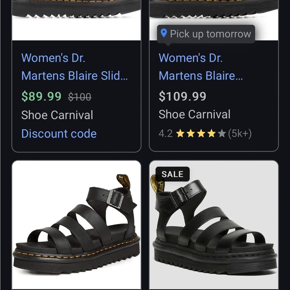 Dr. Martens AirWair Pepperment Green Blaire Women’s Samdals - Picture 4 of 7